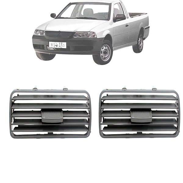 Par Difusor De Ar Gol Parati Saveiro G3 1999 Até 2005 Cinza