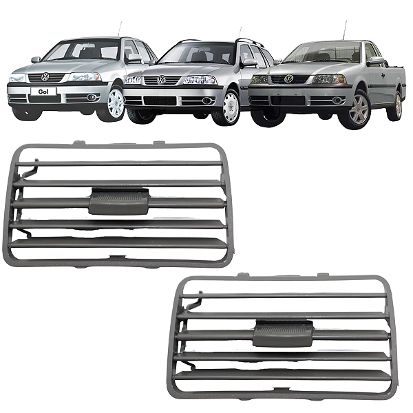 Par Difusor De Ar Gol Parati Saveiro G3 1999 Até 2005 Cinza