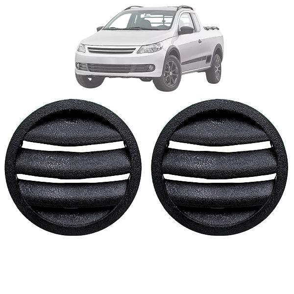 Par Difusor De Ar Gol Parati Saveiro G3 1999 Até 2005 G4 2006 Até 2014 Preto