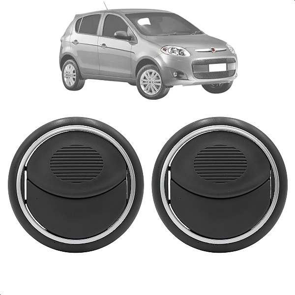 Par Difusor De Ar Doblo 2002 Até 2018 Novo Palio 2012 Até 2018 Cinza Escuro