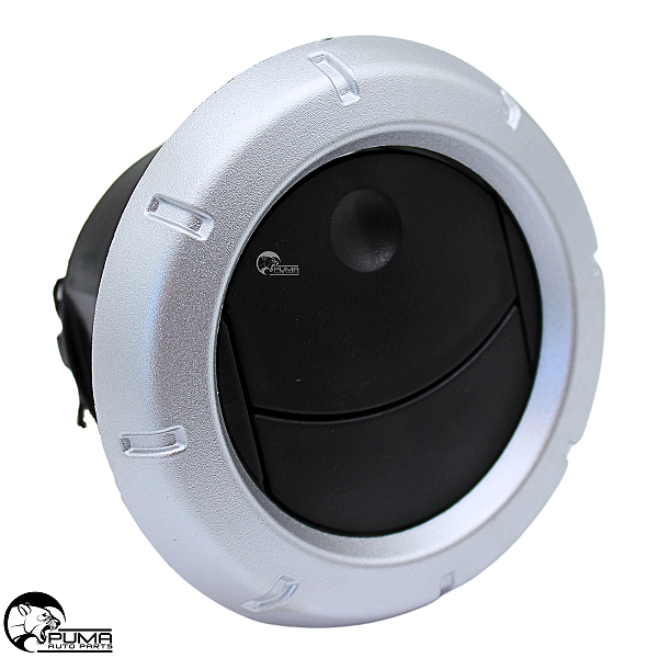 Par Difusor De Ar Preto Com Aro Prata Ecosport 2008 Até 2012
