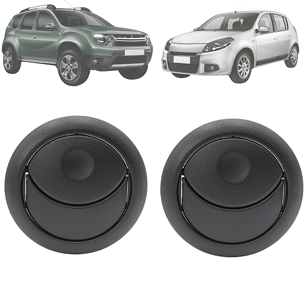 Par Difusor De Ar Logan 2007 Até 2013 Sandero 2007 Até 2014 Duster 2011 Até 2015