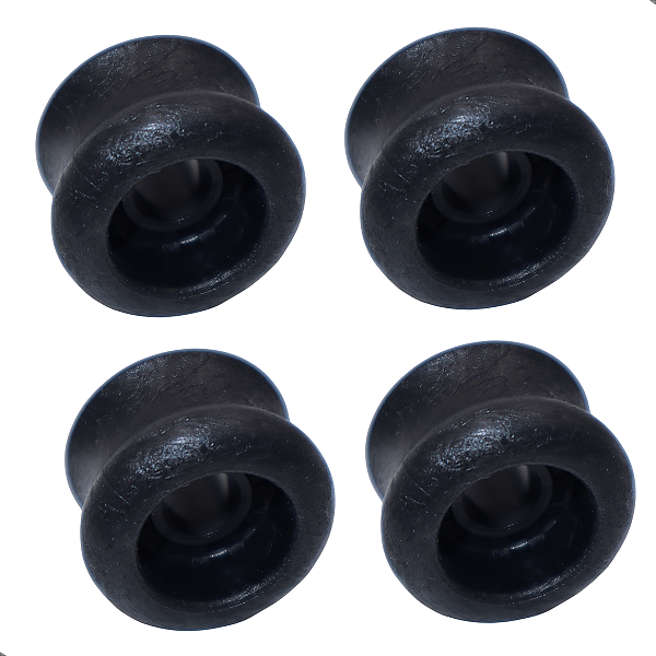 Kit 4 Carretel Roldana Deslize Do Banco Emborrachado Fiat Todos