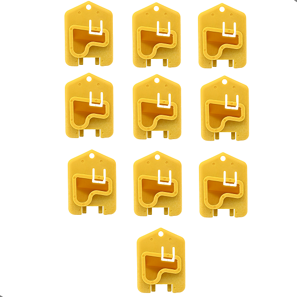 10 Grampos Descanso Sustentação Vareta Capo Amarelo Gol Parati Saveiro