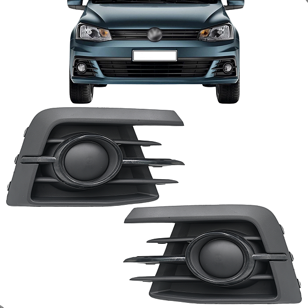 Par Moldura Farol De Milha Preto Sem Furo Para Milha Gol G7 Voyage 2016 2017 2018