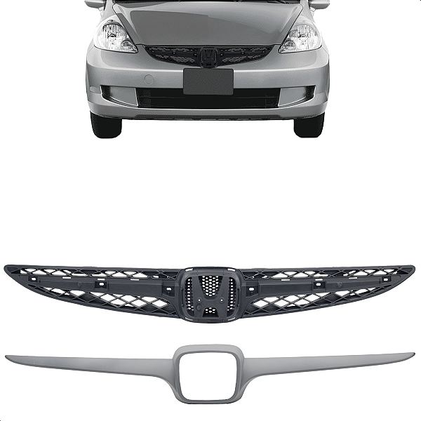 Par Grade Radiador Honda Fit 2007 2008 Moldura Primer