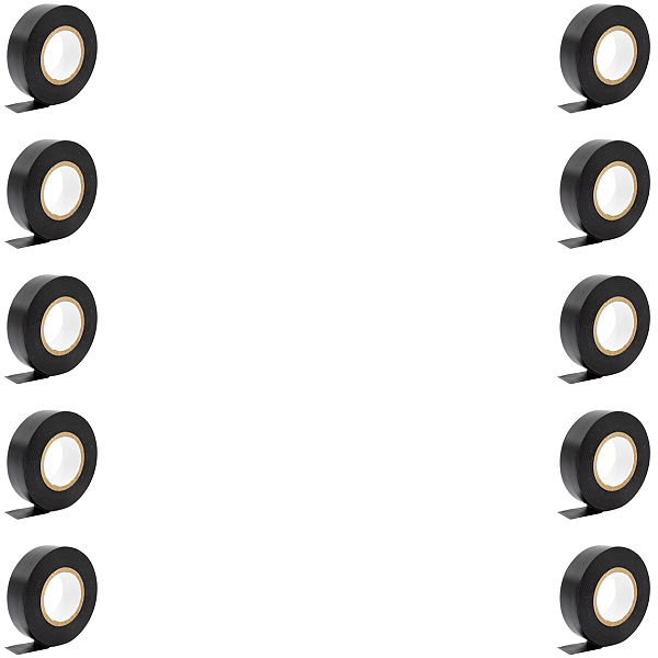 Kit 10 Fitas Isolantes Anti-Chama PVC 10 Metros