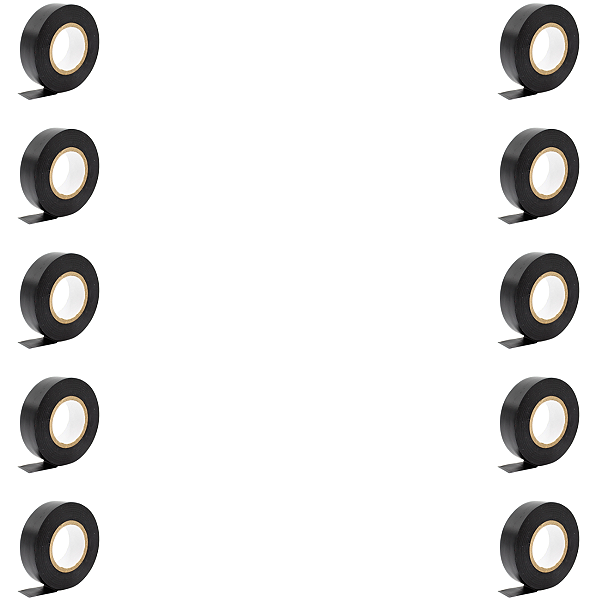 10 Fitas Isolantes Anti-Chama PVC 5 Metros 19mm