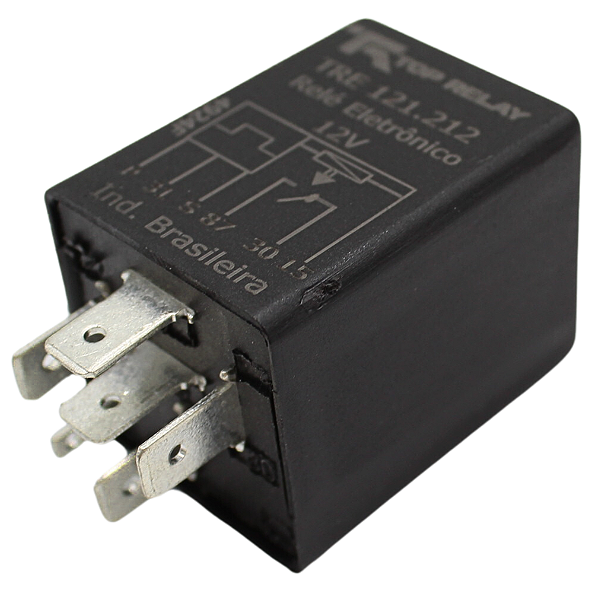 Relé Eletrônico 12v 40a 6 Terminais Para Ligações 1 Toque