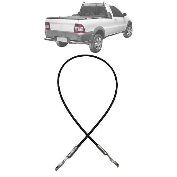 Cabo Aço Tampa Traseira Caçamba Pick-up Strada 1999 Até 2008