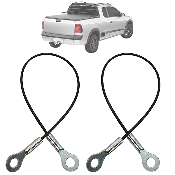 Par Cabo De Aço Tampa Traseira Saveiro Cross G5 2010 Até 2020