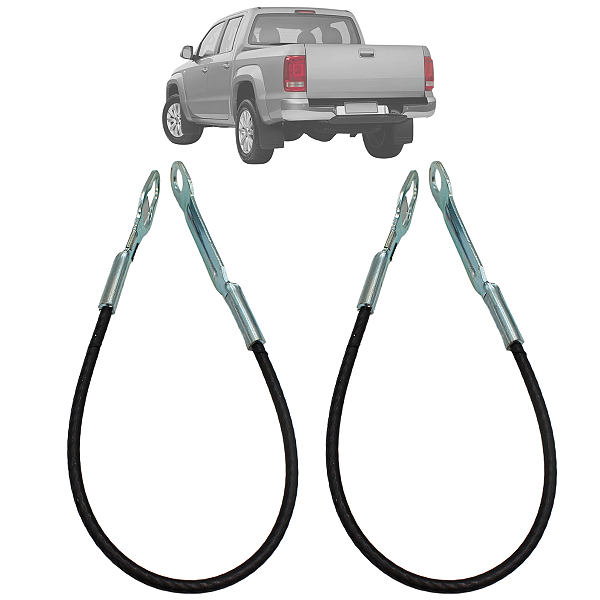 Kit 02 Cabo Aço Tampa Caçamba Traseira Amarok 2010 Até 2020