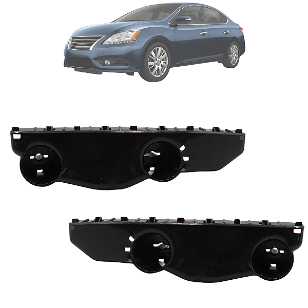 Kit 02 Guia Suporte Para Choque Dianteiro Sentra 2014 Até 2016