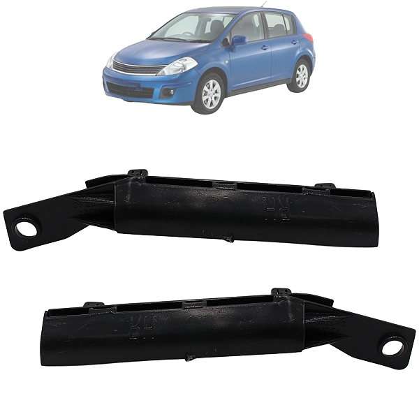 Kit 02 Guia Suporte Para Choque Dianteiro Tiida 2008 Até 2013