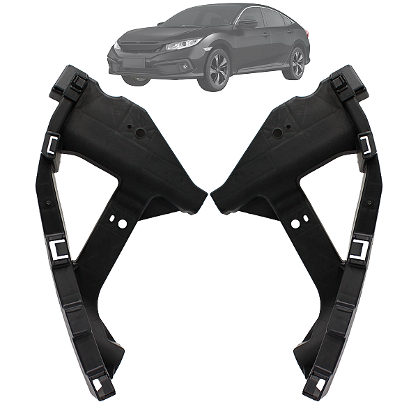 Kit 02 Suporte Guia Do Farol Civic 2017 Até 2021