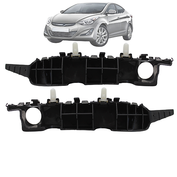 Par Guia Suporte Para Choque Dianteiro Elantra 2012 Até 2016
