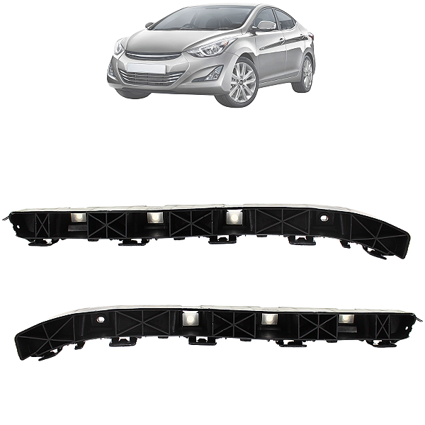 Kit 02 Guia Suporte Traseiro Para Choque Elantra 2012 Até 2016