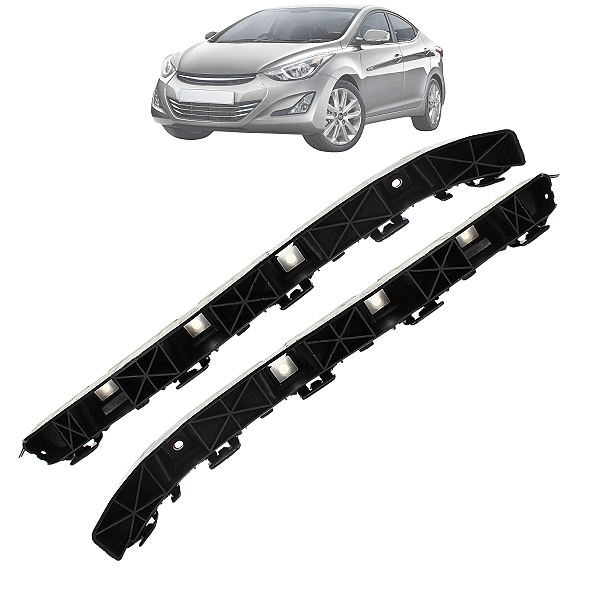 Kit 02 Guia Suporte Traseiro Para Choque Elantra 2012 Até 2016