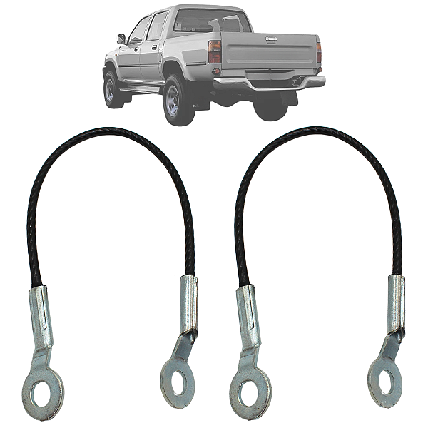 Kit 02 Cabo De Aço Caçamba Tampa Traseira Hilux 2005 Até 2015