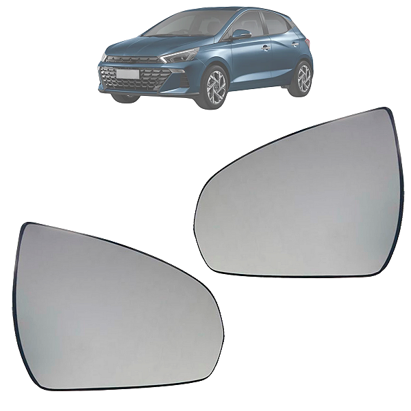 Par Subconjunto Lente Retrovisor Com Base Fita HB20 2023 2024 Original Metagal