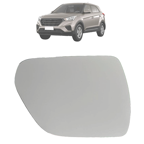 Lente Espelho Retrovisor Com Base Original Hyundai Creta 2017 Até 2023 Metagal