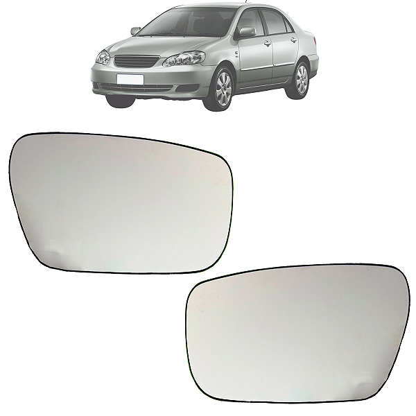 Par Lente Espelho Retrovisor Com Base Toyota Corolla 2003 Até 2008 Original