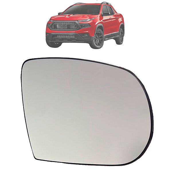 Lente Espelho Retrovisor Com Base Fiat Toro 2016 Até 2023 Original