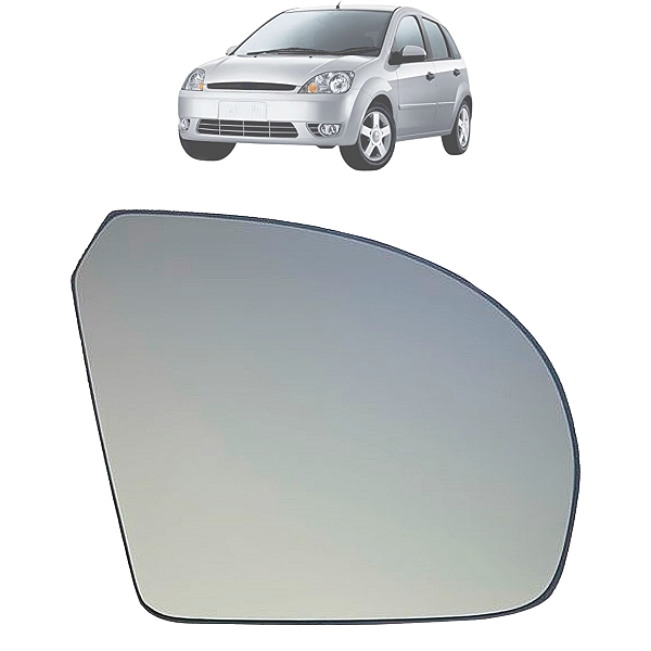 Lente Espelho Retrovisor Com Base Fiesta Amazon 2002 Até 2014 Original