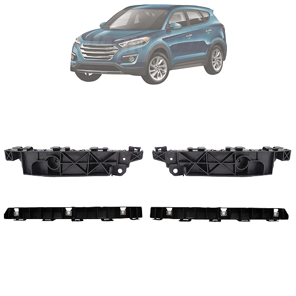 Kit 04 Guia Suporte Parachoque IX35 2011 Até 2015 Dianteiro e Traseiro