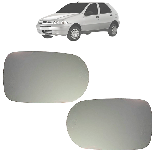 Par Lente Do Espelho Retrovisor Com Base Palio 2001 Até 2003 Original