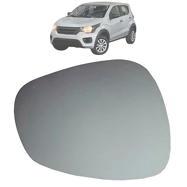 Lente Espelho Retrovisor Com Base Fiat Mobi 2015 Até 2023