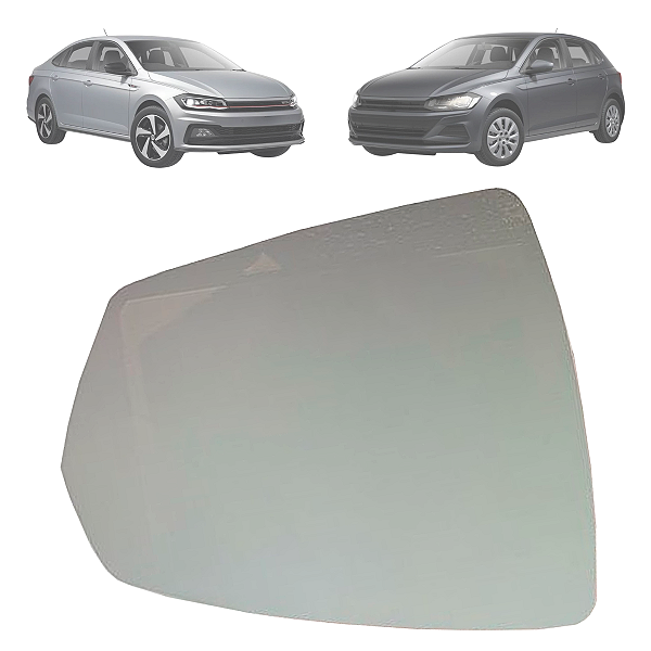 Lente Espelho Retrovisor Com Base Polo 2016 Até 2020 Virtus 2017 Até 2020