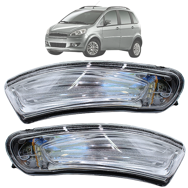 Par Pisca Seta Retrovisor Idea 2010 Até 2017 Original