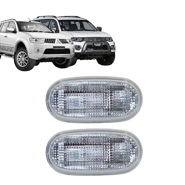 Par Lanterna Lateral Cristal com LED Cristal L200 Triton Pajero Tr4 Pajero Dakar Outdoor Sport 2007 2008 2009 2010 2011 2012 2013 2014 2015