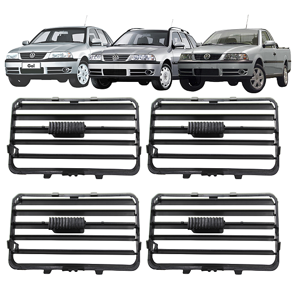 Kit 04 Difusor De Ar Gol Parati Saveiro G3 1999 Até 2005 Preto