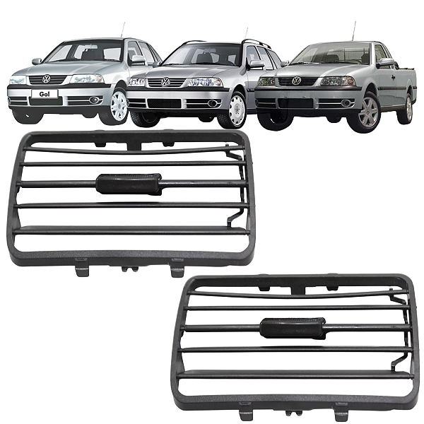 Kit 02 Difusor De Ar Gol Parati Saveiro G3 1999 Até 2005 Grafíte