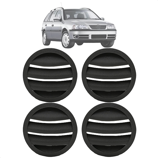 Kit 04 Difusor De Ar Gol Parati Saveiro G3 1999 Até 2005 G4 2006 Até 2014 Cinza