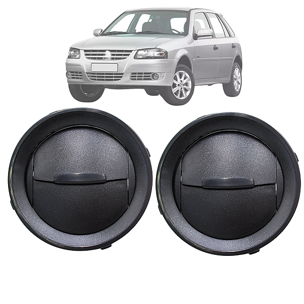 2 Difusor De Ar Gol Voyage Saveiro G4 2006 Até 2014 G5 2008 Até 2012 G6 2013 Até 2016 Preto Com Aro Preto