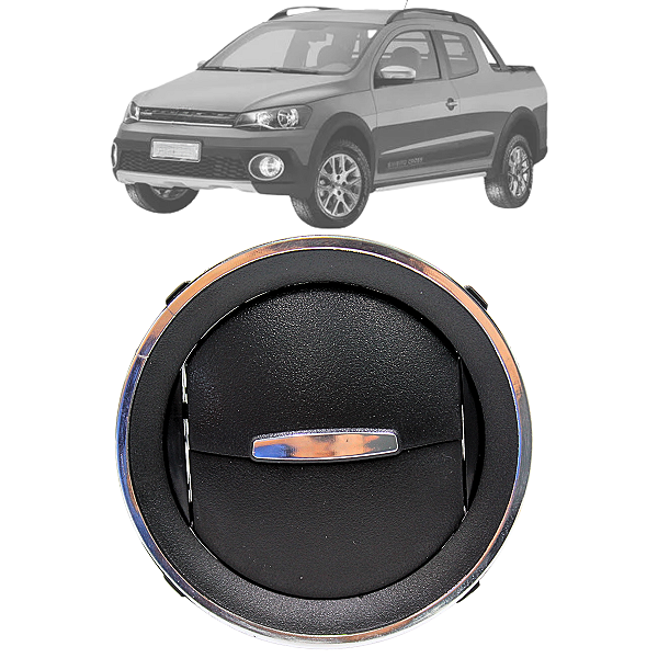 Difusor De Ar Gol Voyage Saveiro G4 2006 Até 2014 G5 2008 Até 2012 G6 2013 Até 2016 Preto Cromado