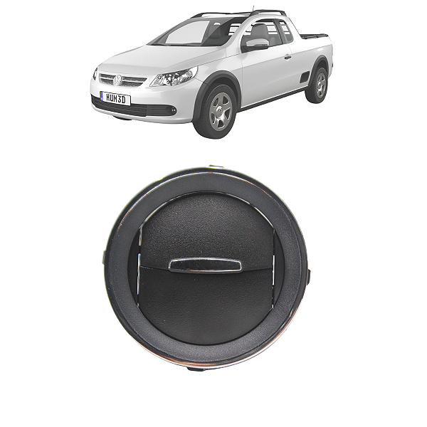 Difusor De Ar Gol Voyage Saveiro G4 2006 Até 2014 G5 2008 Até 2012 G6 2013 Até 2016 Preto Cromado