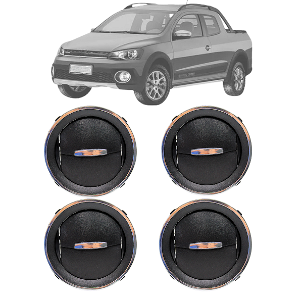 04 Difusor De Ar Gol Voyage Saveiro G4 2006 Até 2014 G5 2008 Até 2012 G6 2013 Até 2016 Cromado