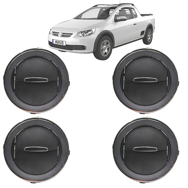 04 Difusor De Ar Gol Voyage Saveiro G4 2006 Até 2014 G5 2008 Até 2012 G6 2013 Até 2016 Cromado