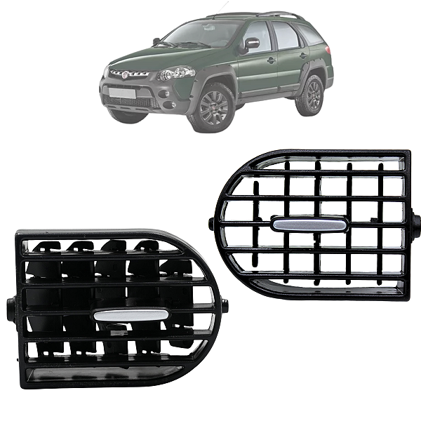 Kit 02 Difusor De Ar Palio ADV 2013 Até 2020 Siena EL 2013 Até 2016 Strada 2013 Até 2020  Lateral