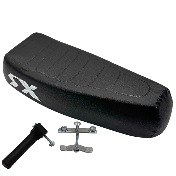Banco De Mobilete Bikelete Caloi Xr + Presilhas Preto