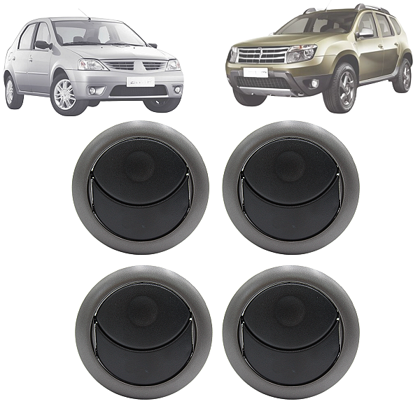 04 Difusor De Ar Logan Sandero 2007 Até 2014 Duster 2011 Até 2015