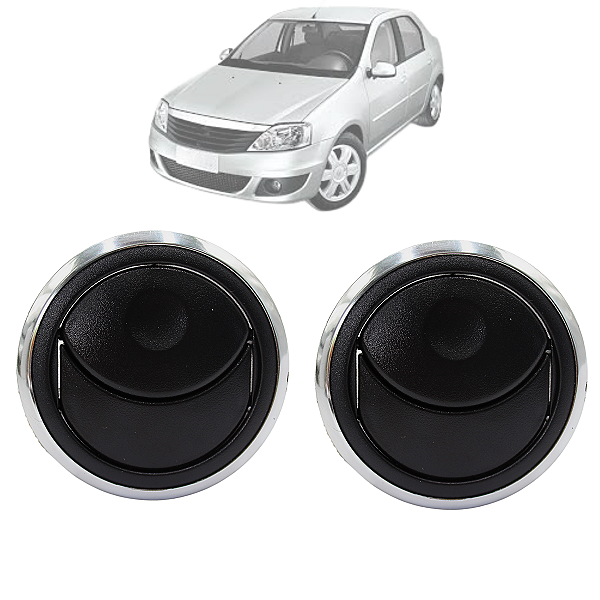 Kit 02 Difusor De Ar Logan Sandero 2007 Até 2014 Duster 2011 Até 2015