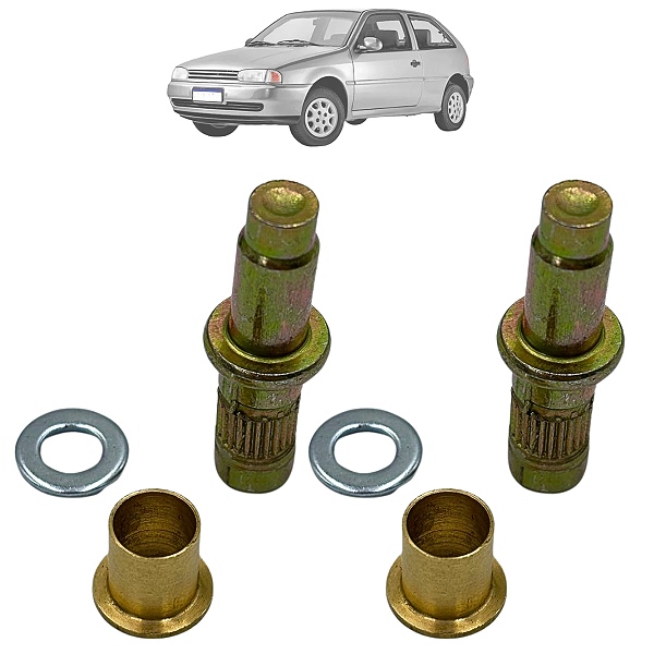 Par Pino Dobradiça Porta Com Bucha Metal Gol Parati Saveiro 1995 Até 2020