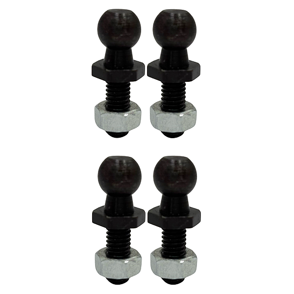 Kit 04 Parafusos M6 Esférico Com Porca Amortecedor Porta Malas Universal