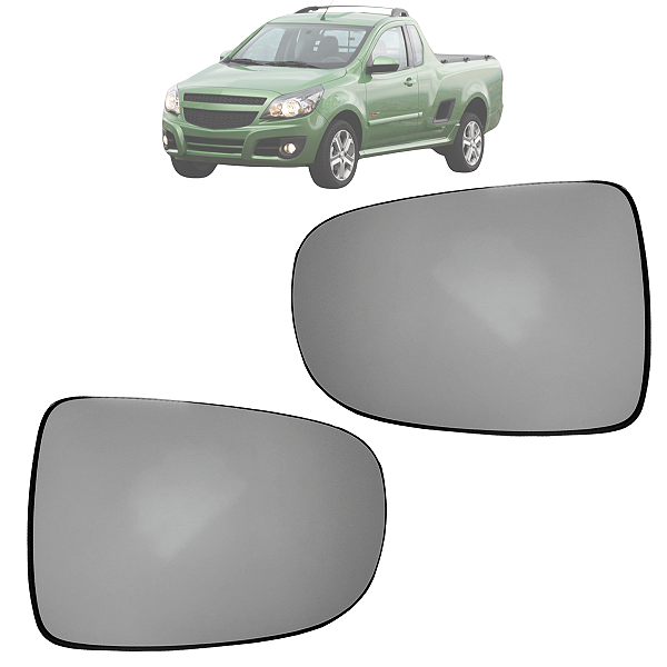 Par Lente + Base Espelho Retrovisor Corsa 2002 Até 2012 Montana 2003 Até 2010