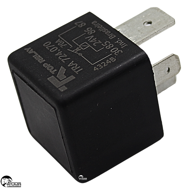Relé Automotivo Auxiliar 24V 4 Terminais 70A Sem Suporte